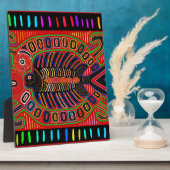 Plaque Photo Poisson volant Cuna Indian Mola (Côté)