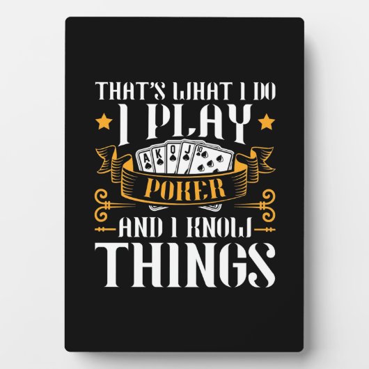 Plaque Photo Poker C'Est Ce Que Je Joue (Devant)