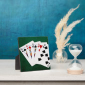 Plaque Photo Poker Hands - Full House - Queen et Nine (Insitu)