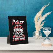 Plaque Photo Poker Tu Vaut Mieux Avoir Une Bonne Main (Côté)