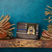 Plaque Photo Police Dog Memorial FallOfficer Police K9 (Côté)