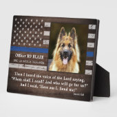 Plaque Photo Police Dog Memorial FallOfficer Police K9 (Côté)