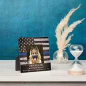 Plaque Photo Police K9 Memorial Fallen Officier Police Chien (Insitu)