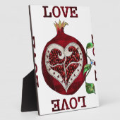 Plaque Photo Pomegranate Heart LOVE Valentine (Côté)