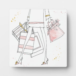 Plaque Photo Pomme sauvage   Croquis de mode rose moderne