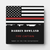 Plaque Photo Pompier personnalisé Mince Secourt incendie de lig (Devant)