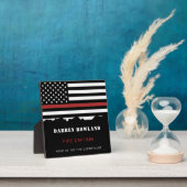 Plaque Photo Pompier personnalisé Mince Secourt incendie de lig (Insitu)