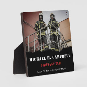 Plaque Photo Pompier personnalisé Mince Secourt incendie de lig