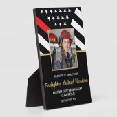 Plaque Photo Pompier Pompier Académie de Graduation Party Photo (Côté)