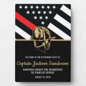 Plaque Photo Pompier Retraite Service d'incendie pompier (Devant)