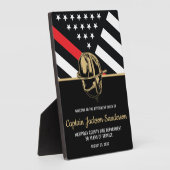 Plaque Photo Pompier Retraite Service d'incendie pompier (Côté)