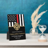 Plaque Photo Pompier Service des incendies Parti de retraite (Côté)