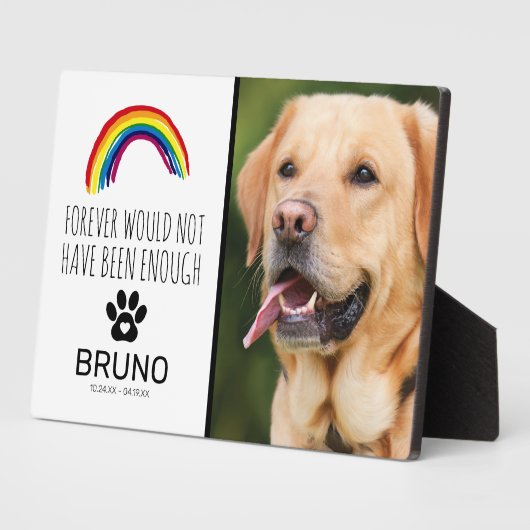 Plaque Photo Pont arc-en-ciel | Souvenir de mémorial d'animal d (Côté)