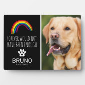 Plaque Photo Pont arc-en-ciel | Souvenir de mémorial d'animal d (Devant)