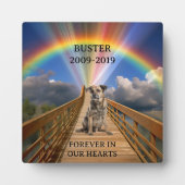 Plaque Photo Pont de l'Arc-en-Ciel Mémorial Perte Animale Perso (Devant)