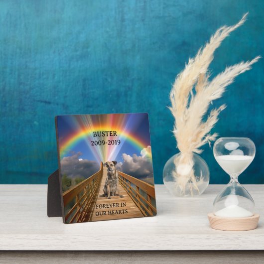 Plaque Photo Pont de l'Arc-en-Ciel Mémorial Perte Animale Perso (Insitu)