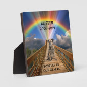 Plaque Photo Pont de l'Arc-en-Ciel Mémorial Perte Animale Perso (Recto)