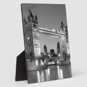 Plaque Photo Pont Tour de Londres blanc noir (Côté)