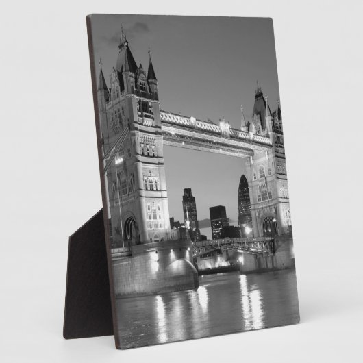 Plaque Photo Pont Tour de Londres blanc noir (Côté)