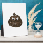 Plaque Photo Poop de dessin en colère (Côté)