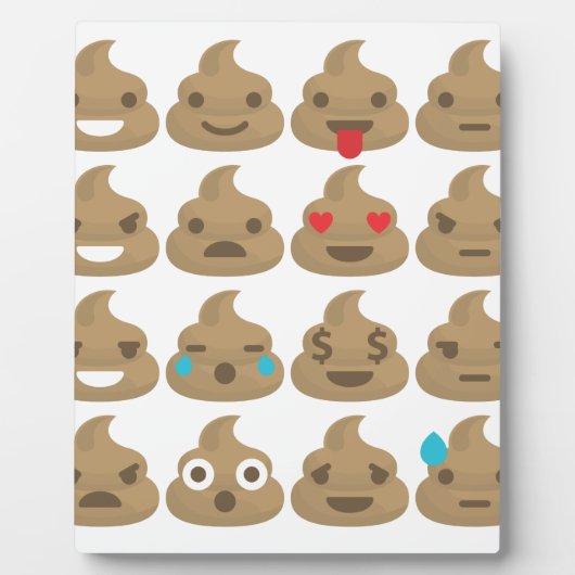 Plaque Photo poop emojis (Devant)