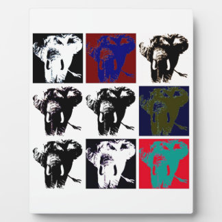 Plaque Photo Pop Art Elephants