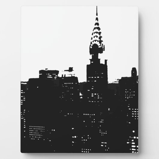 Plaque Photo Pop Art New York Silhouette (Devant)