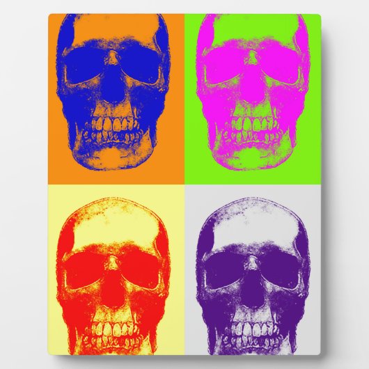 Plaque Photo Pop Art Skull (Devant)