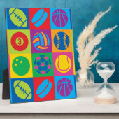 Plaque Photo Pop art Sports Balls (Côté)