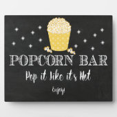 Plaque Photo Popcorn Bar Sign Table Easel (Devant)