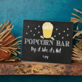 Plaque Photo Popcorn Bar Sign Table Easel (Côté)