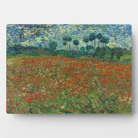 Plaque Photo Poppy field by Vincent van Gogh Fine Art (Devant)