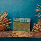 Plaque Photo Poppy field by Vincent van Gogh Fine Art (Côté)