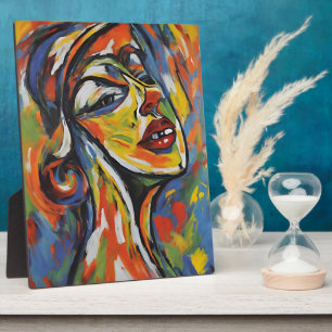 Plaque Photo Portrait Abstrait gras - Art expressionniste