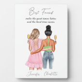 Plaque Photo Portrait BFF personnalisé (Devant)