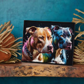 Plaque Photo Portrait de deux puces (Côté)