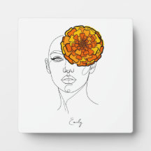 Portrait de fleur de naissance personnalisé d'octo