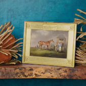 Plaque Photo Portrait de "Quiz", propriété de Lord Rous, arrièr (Côté)