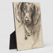 Plaque Photo Portrait de teckel (Côté)