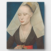 Plaque Photo Portrait d'une dame, c.1460 (huile sur panneau) (Devant)