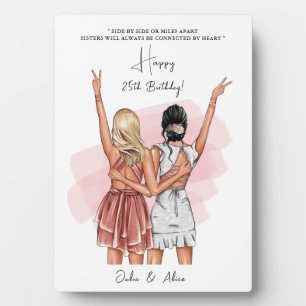 Plaque Photo Portrait personnalisé des amis d'anniversaire - ro