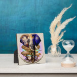 Plaque Photo Portrait surréaliste de l'éléphant africain<br><div class="desc">Eléphant surréaliste d'Afrique,  vie sauvage Animal symbolique,  avec Acacia Trees,  et la montagne du Kilimandjaro sur l'Arrière - plan,  Pastel Colours Arrière - plan. Illustration vectorielle originale Copyright BluedarkArt TheChameleonArt.</div>