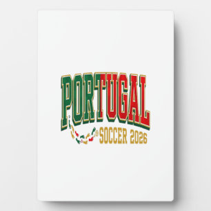Plaque Photo Portugal Football 2026 Football Gras Pays Typograp