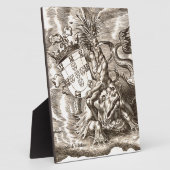 Plaque Photo Poséidon et Bouclier (Côté)