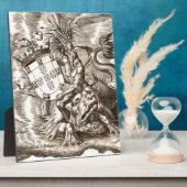 Plaque Photo Poséidon et Bouclier (Côté)