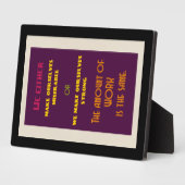 Plaque Photo Positive Inspirational Quote about Life (Côté)