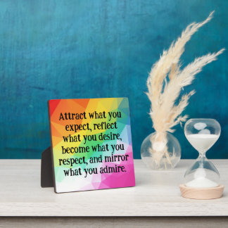 Plaque Photo Positive Thinking Law Of Attraction Quote