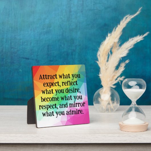Plaque Photo Positive Thinking Law Of Attraction Quote (Insitu)