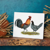 Plaque Photo Poule bleue du Delaware (Côté)