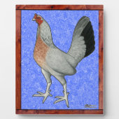 Plaque Photo Poulet de jeu encadré (Devant)